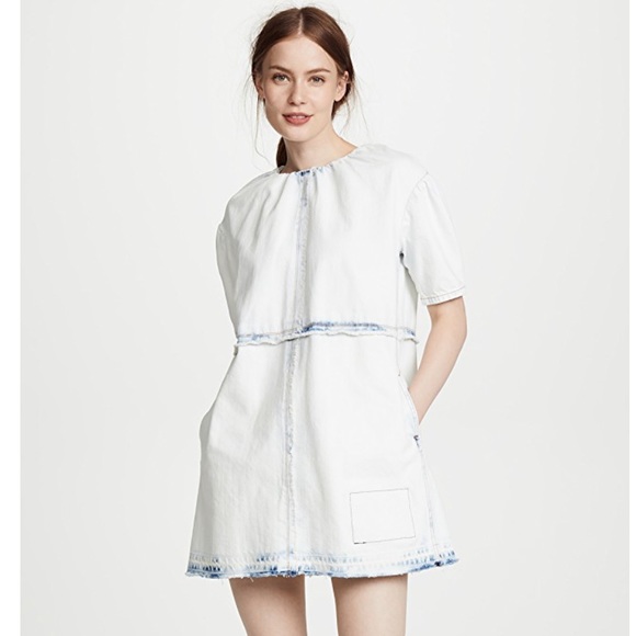 marc jacobs denim mini dress Madewell Sharona Mini Dress Women's Dress Faded Shorline : 12